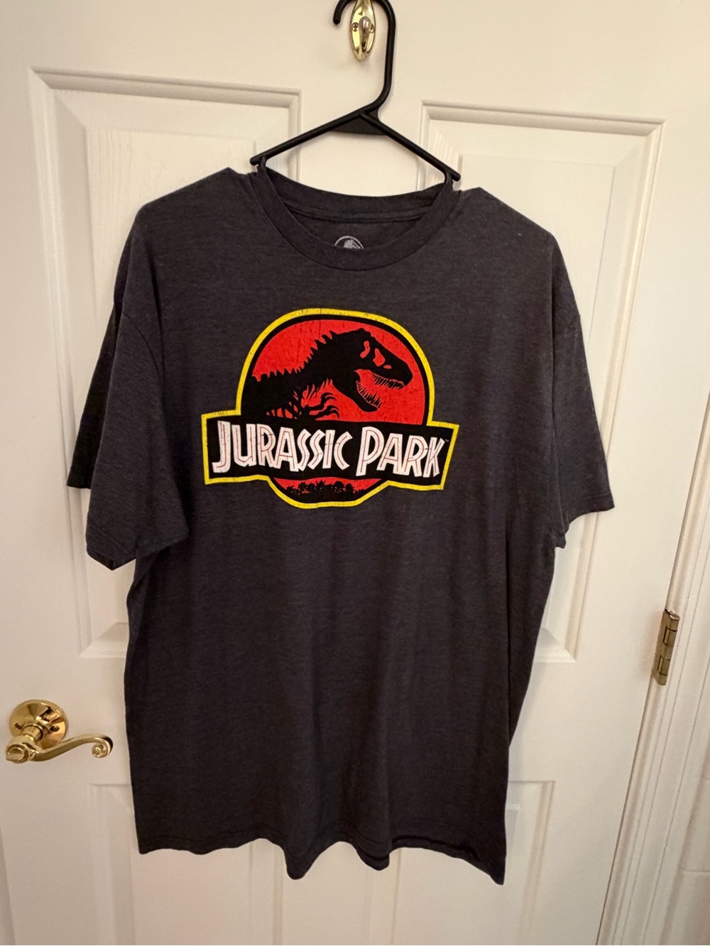 Graphic T-Shirt - Dark Gray with Red Logo